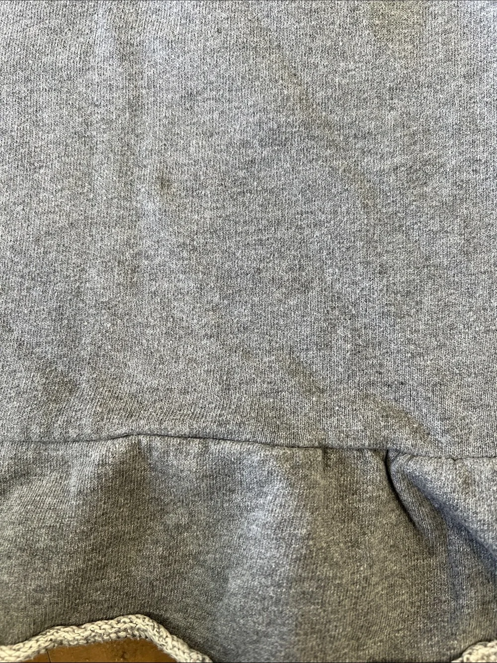 No. 21 gray raw hem ruffled sweatshirt dress girls 6 logo pocket